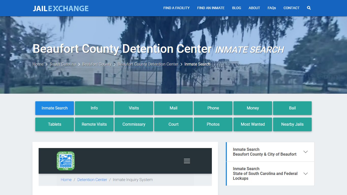 Beaufort County Detention Center Inmate Search - Jail Exchange